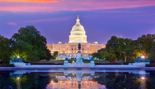 Panoramic view of United States Capitol.